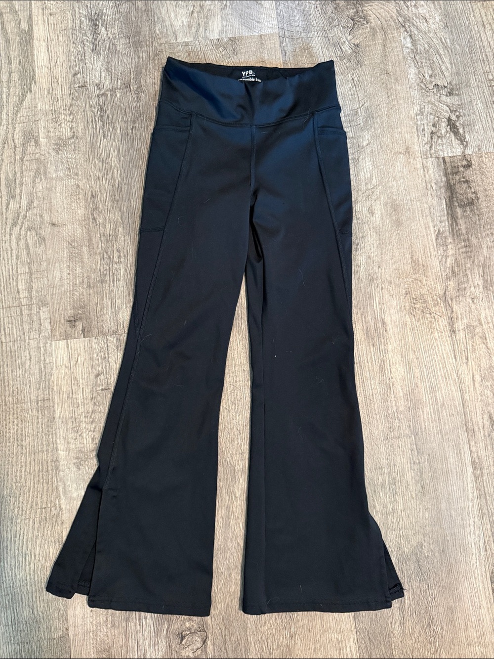 Abercrombie kids Black Flare Yoga Pants with High Waist